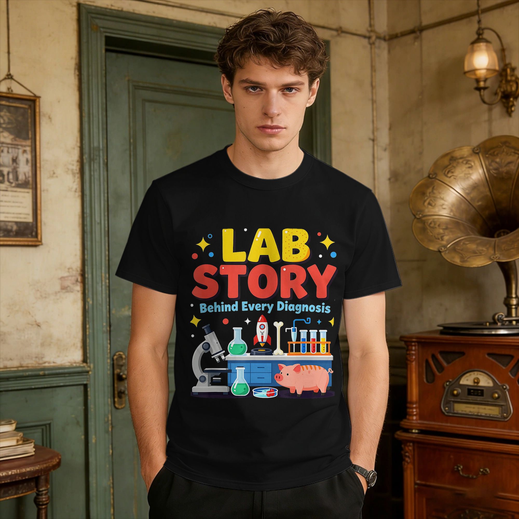 Medical Laboratory Technician - تي شيرت رجالي من القطن بأكمام