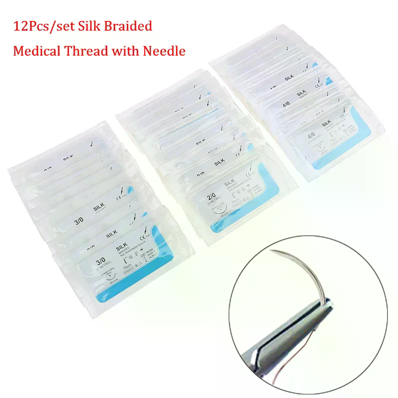 Medical Lab Kit - طقم خياطة أسنان حريرية 12 قطعة