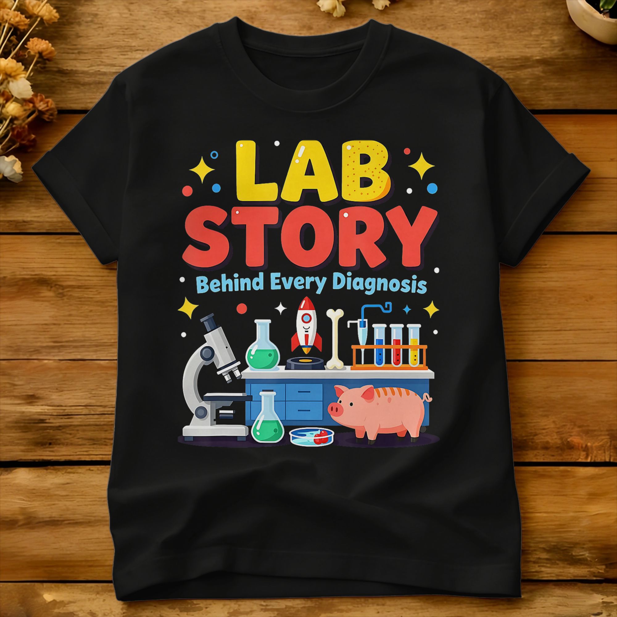 تي شيرت رجالي من القطن بأكمام  - مراجعة Medical Laboratory Technician وسعره